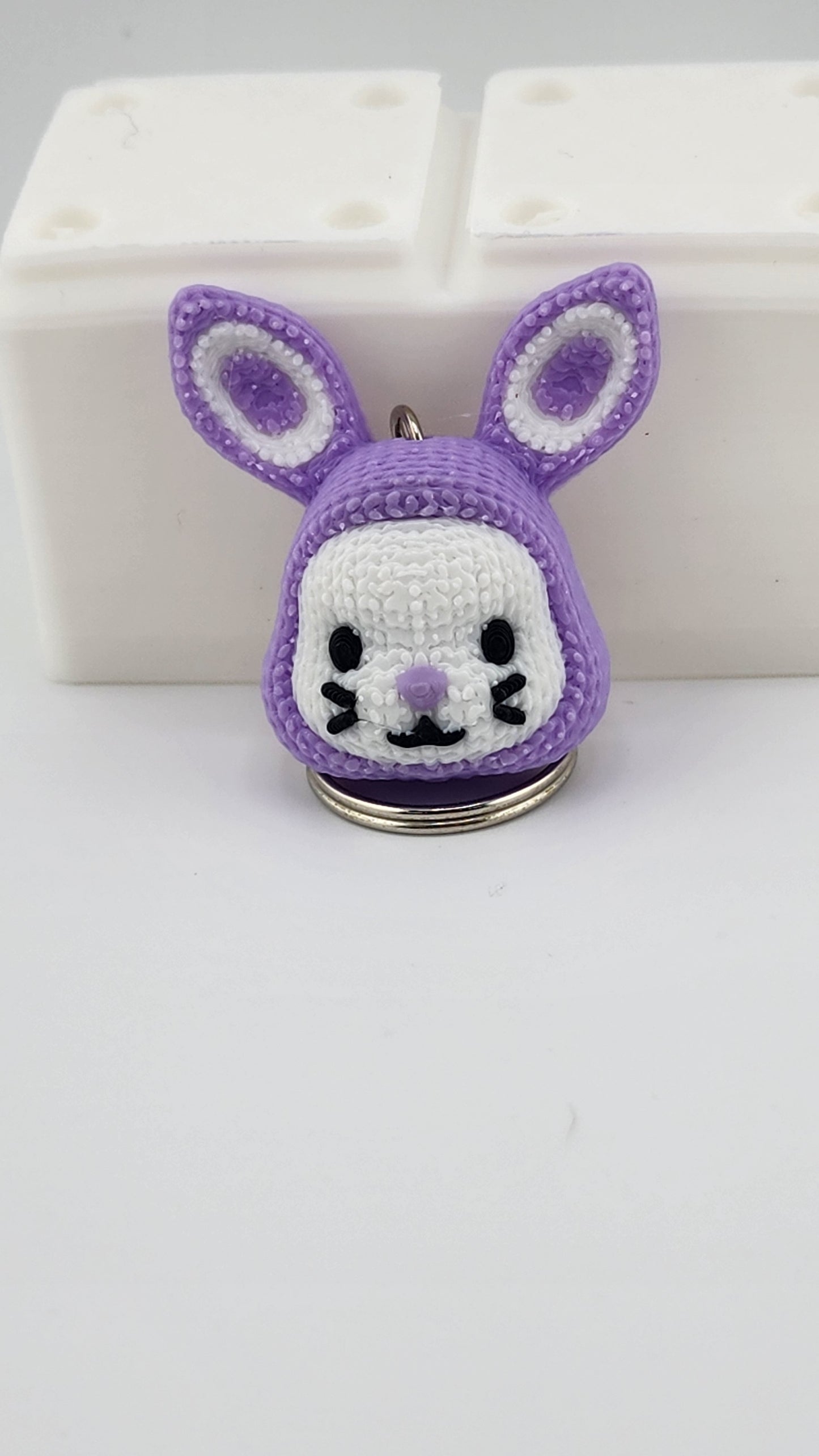 Knit Bunny Keychain